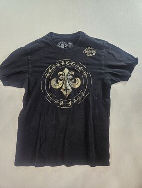 Affliction Live Fast Cross Tee Large Black Graphic Shirt